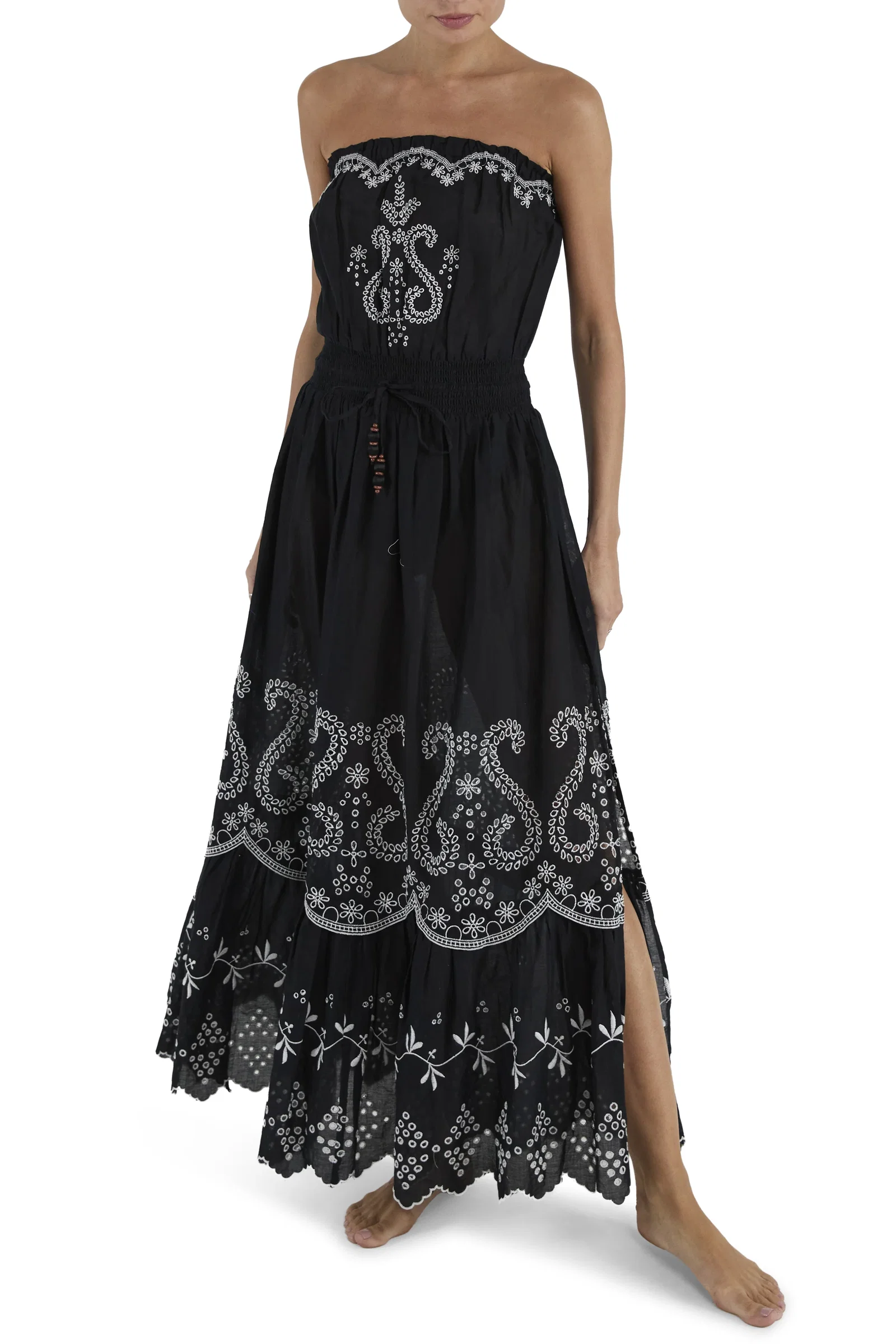 Image of Blaire Dress - Black/White Eyelet