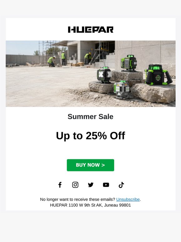 Summer Sale, Up To 25% Off