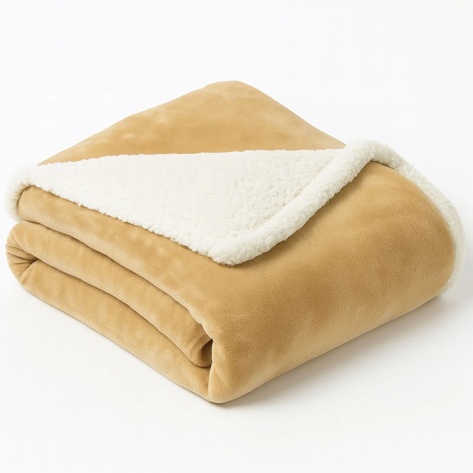 Image of Reversible Sherpa Fleece Blanket | Plush Sofa & Bed Throw