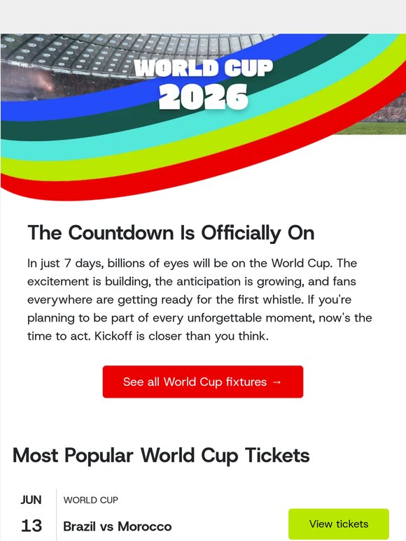 In 7 Days, the World Stops for Football⚽