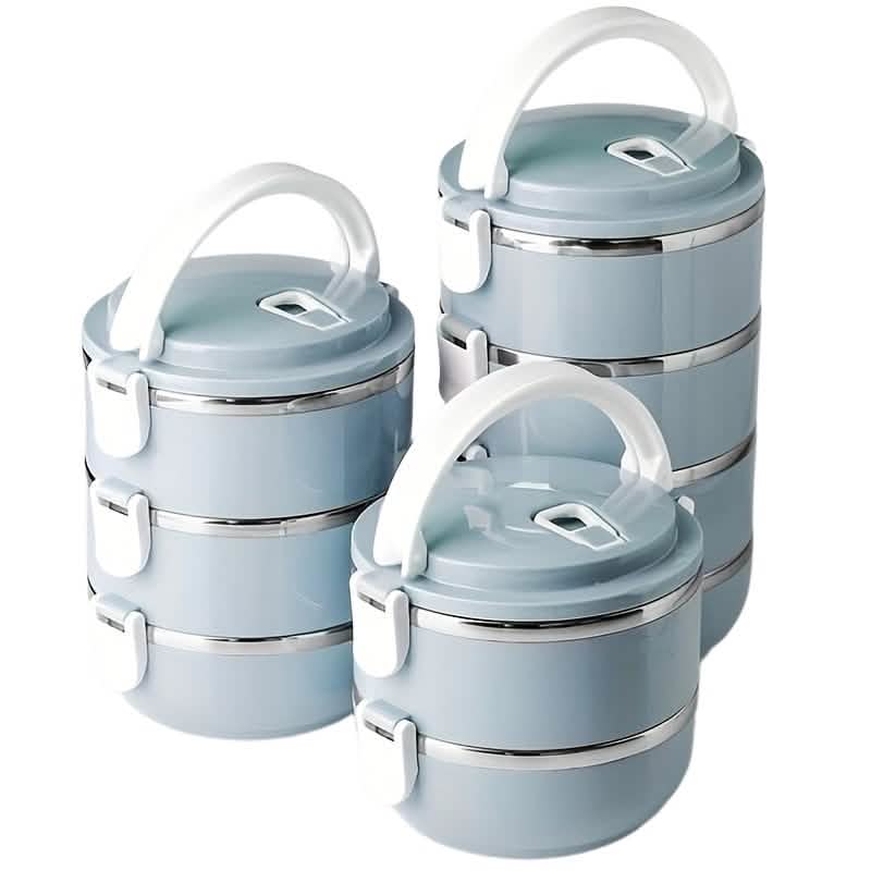 Image of Stainless Steel Insulated Bento Lunch Box – 2/3/4 Layer