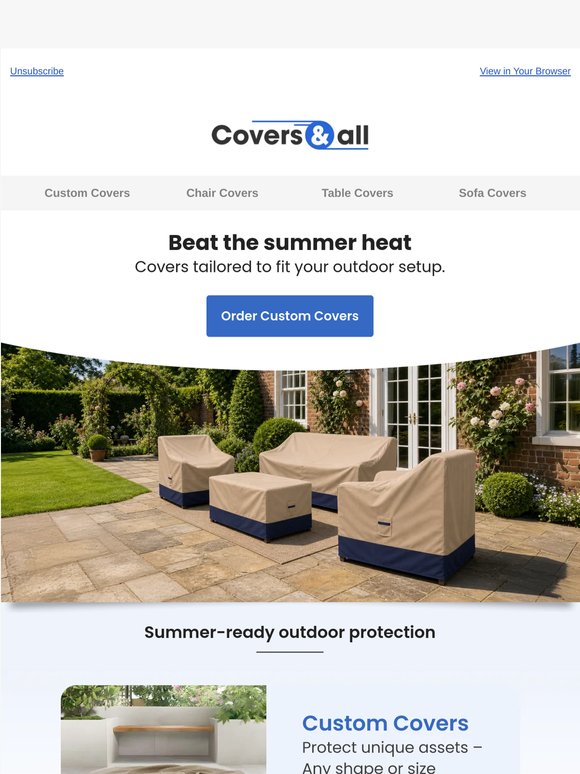 Cover & Relax — up to 25% off outdoor protection