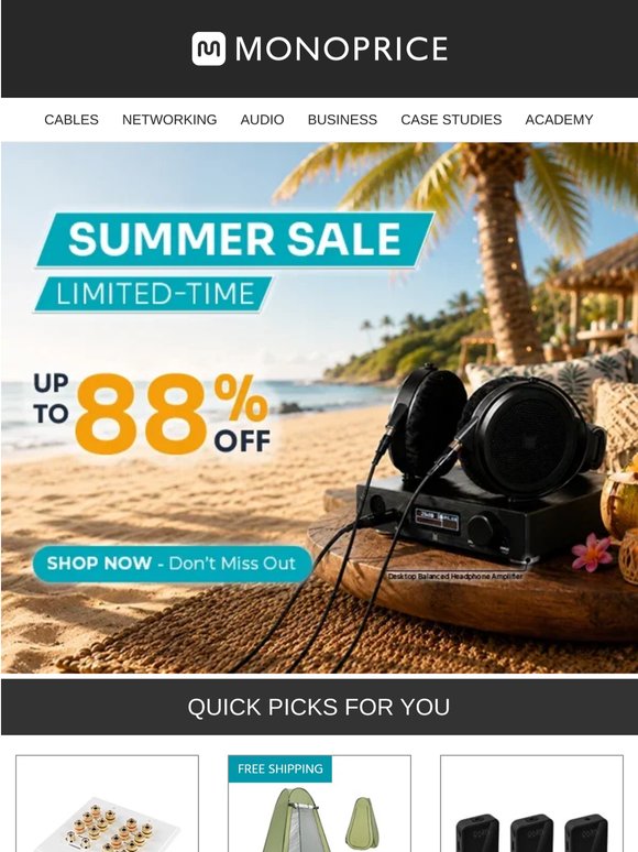🚨Your Midweek Summer Sale Alert: Up to 88% OFF — See Deals!