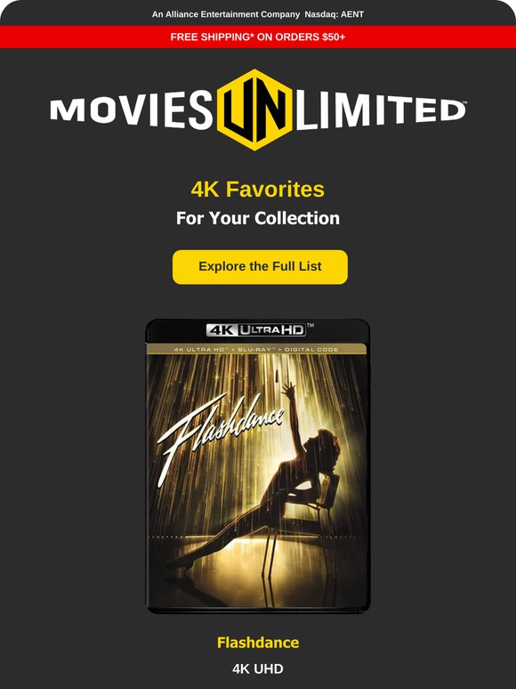 Favorites on 4K for Your Collection!