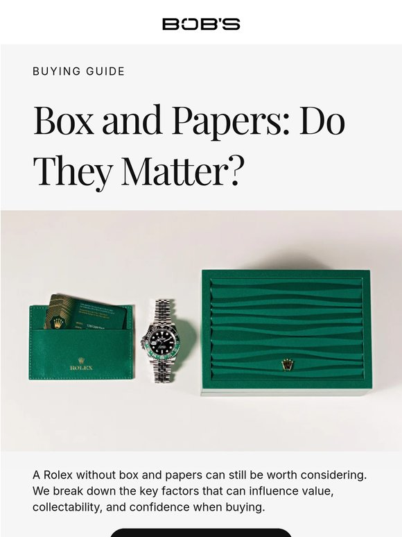 Is It Worth Buying a Rolex Without Box and Papers?
