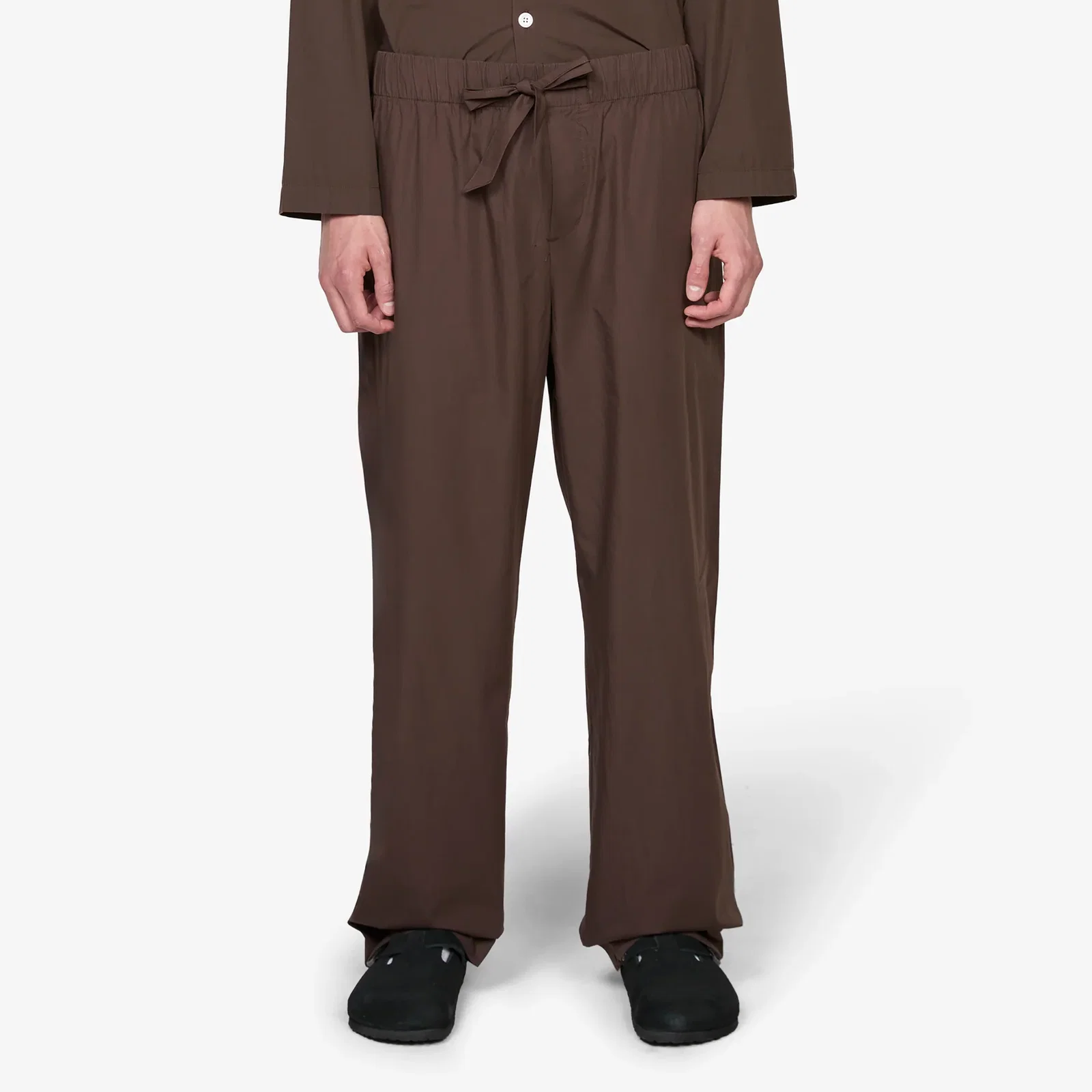 Image of Cotton Poplin Pyjama Pants Coffee