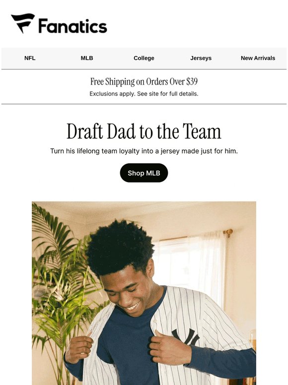 Shop Custom Jerseys for Father’s Day