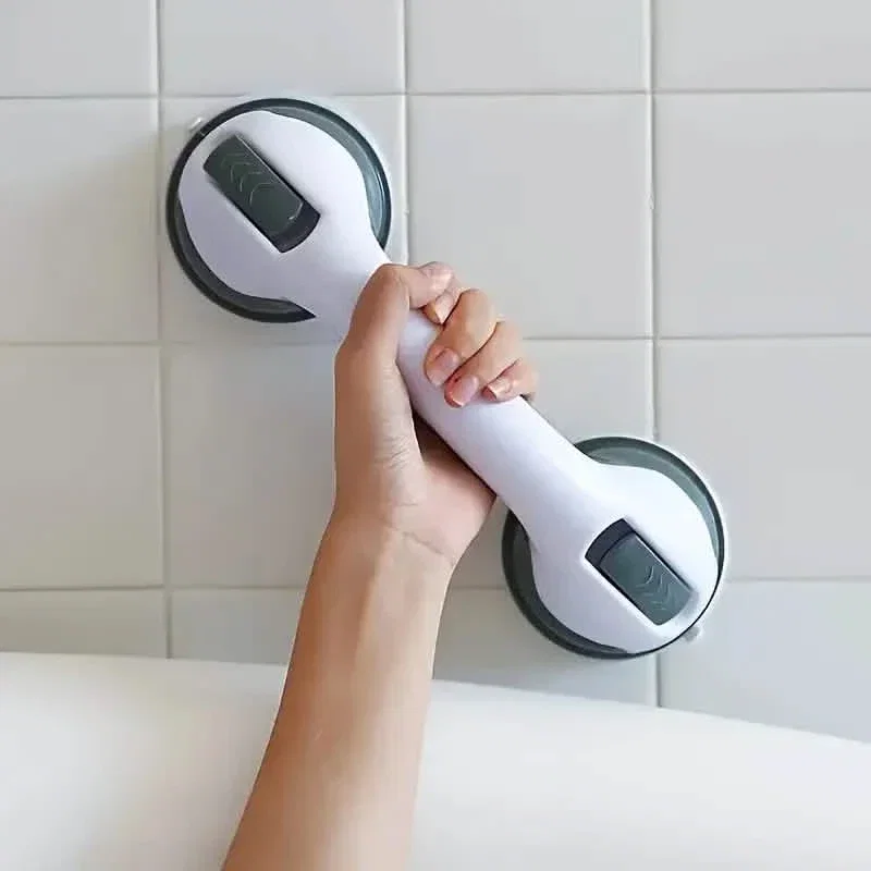 Image of Modern Non-Slip Shower Handle, Powerful Suction, Safety Grip, Contemporary Design