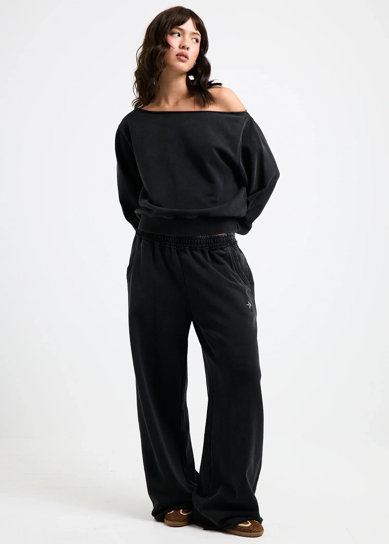 Image of Hana Wide Leg Fleece Pants