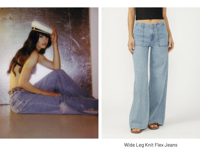 Wide Leg Knit Flex Jeans