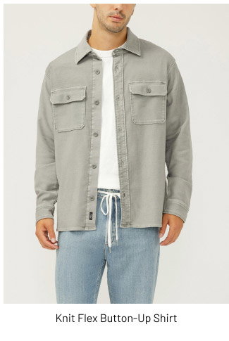 Knit Flex Button-Up Shirt