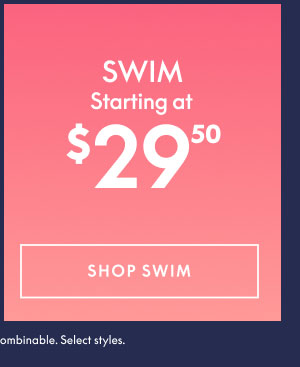 Swim starting at $29.50