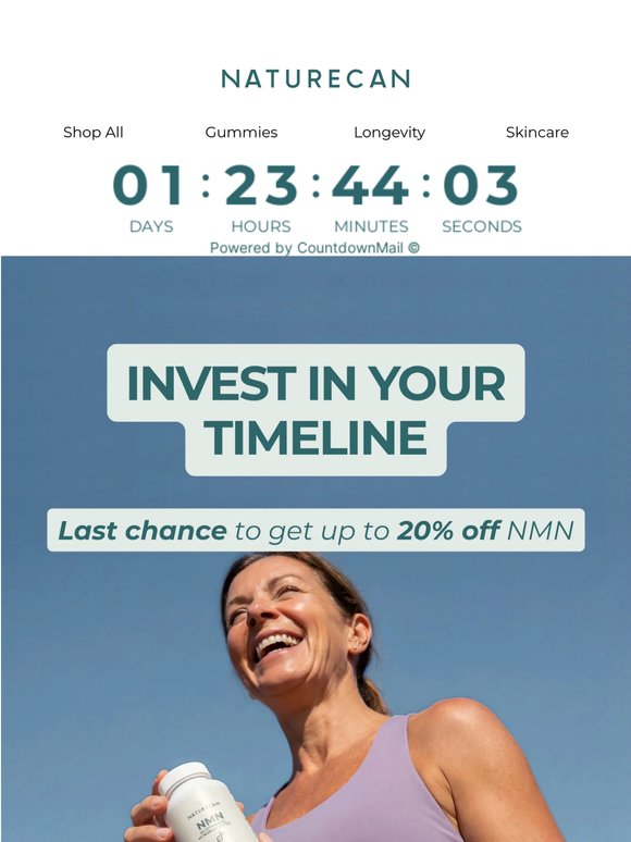 Last Chance: Up to 20% off NMN