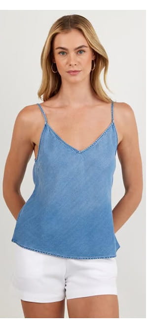 Clean Cami In Indigo Harbour Wash