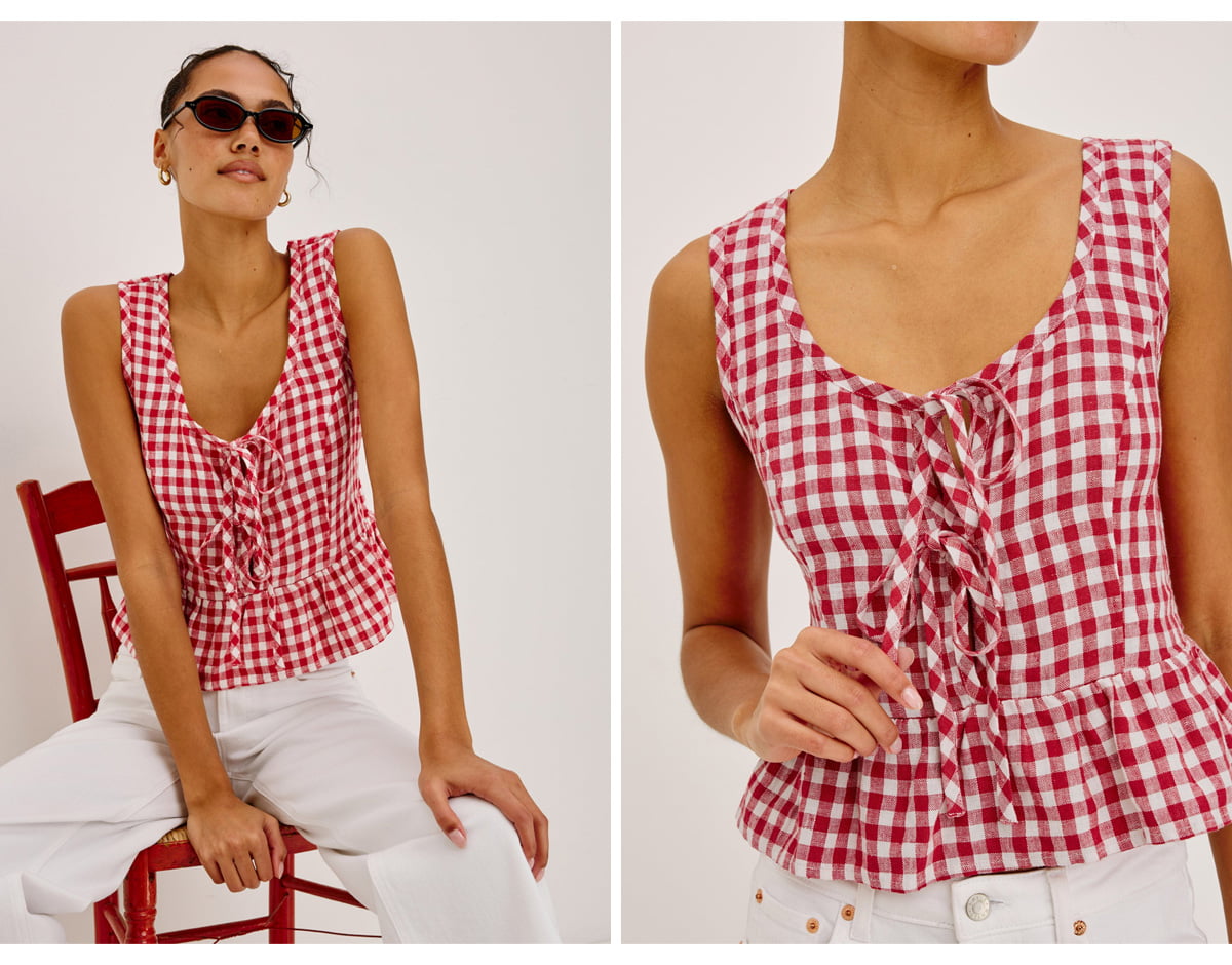 Classic picnic checks bring a whimsical touch to your summer looks