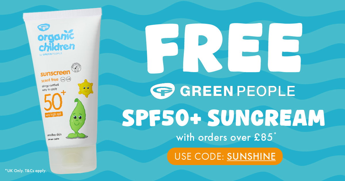 FREE GREEN PEOPLE SUNCREAM, WITH ORDERS OVER £85 - USE CODE: SUNSHINE