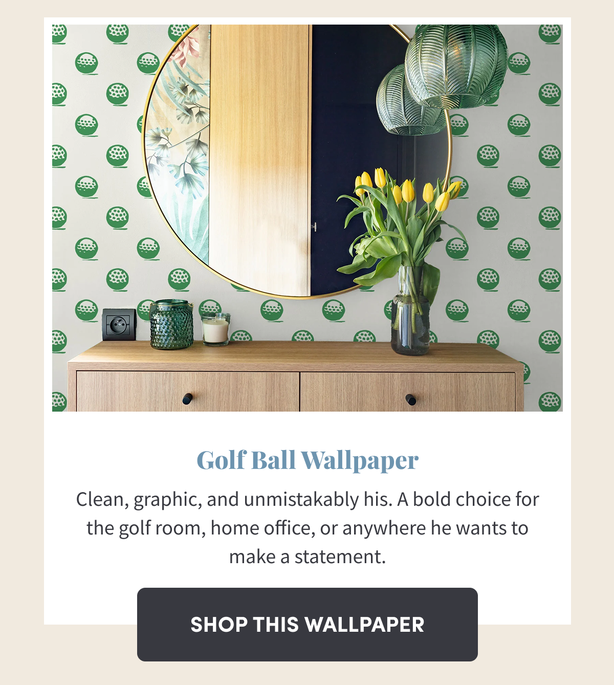 Golf Ball Wallpaper. Shop This Wallpaper.