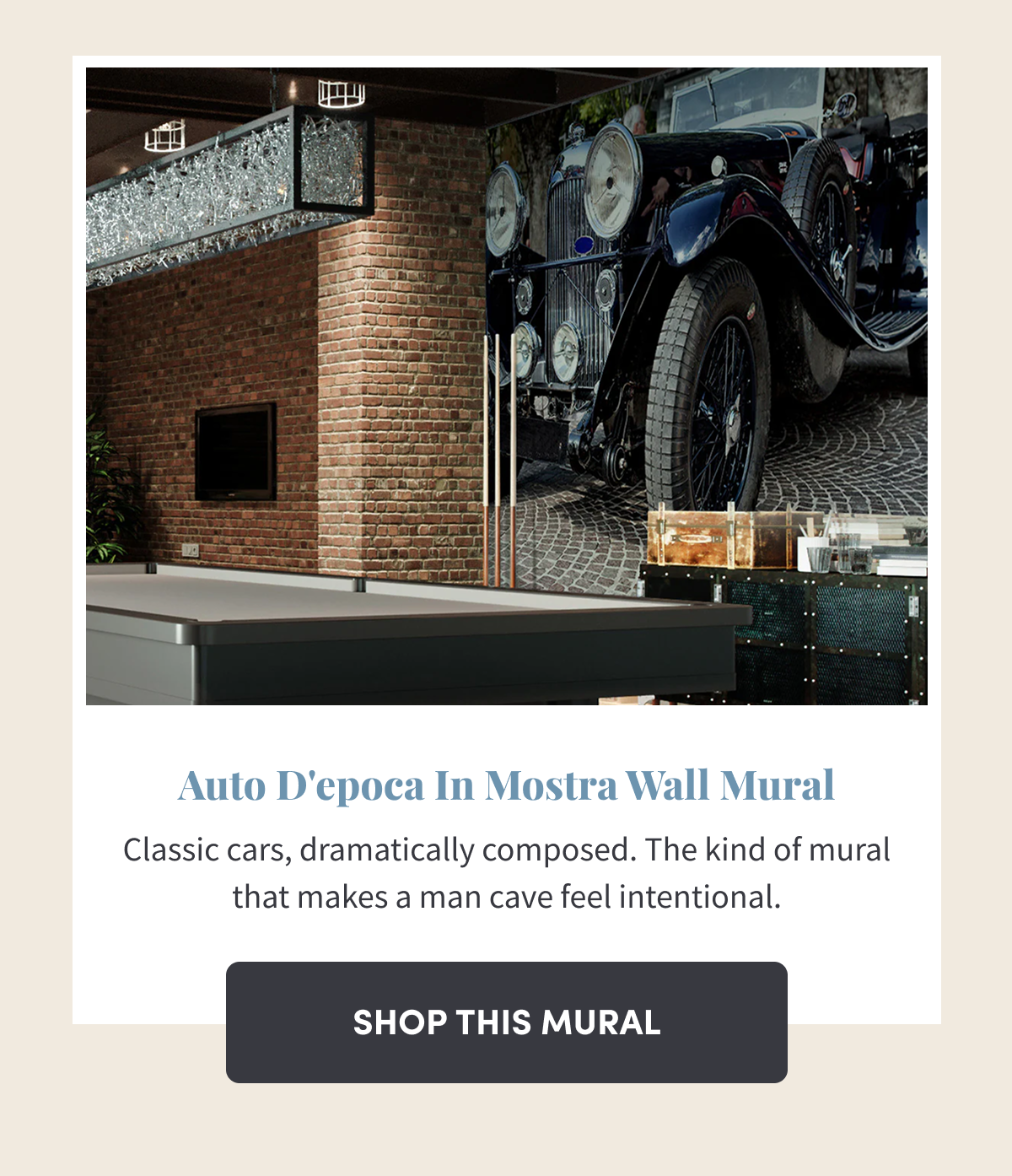 Auto D'epoca In Mostra Wall Mural. Shop This Mural.