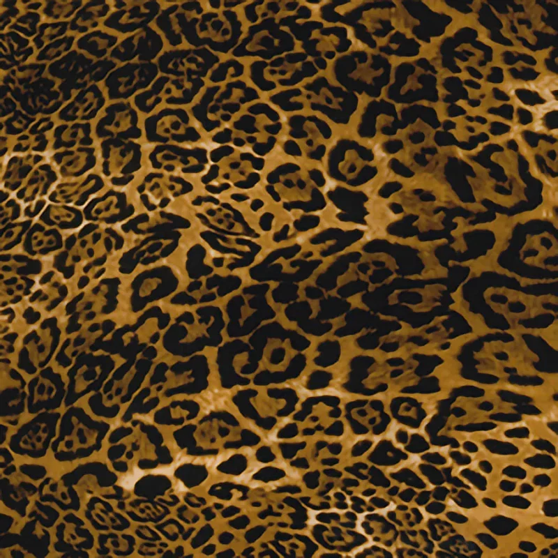 Image of Leopard Print Rose and Hubble Cotton Poplin Fabric Brown 112cm