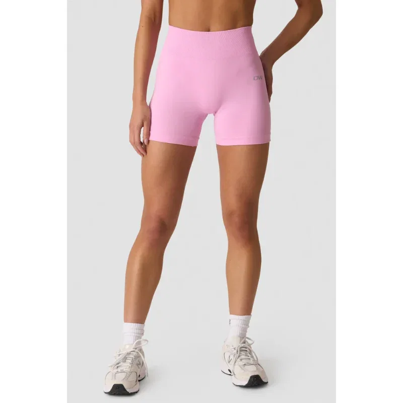 Image of ICIW Smooth Seamless Midi Shorts Lavender Pink