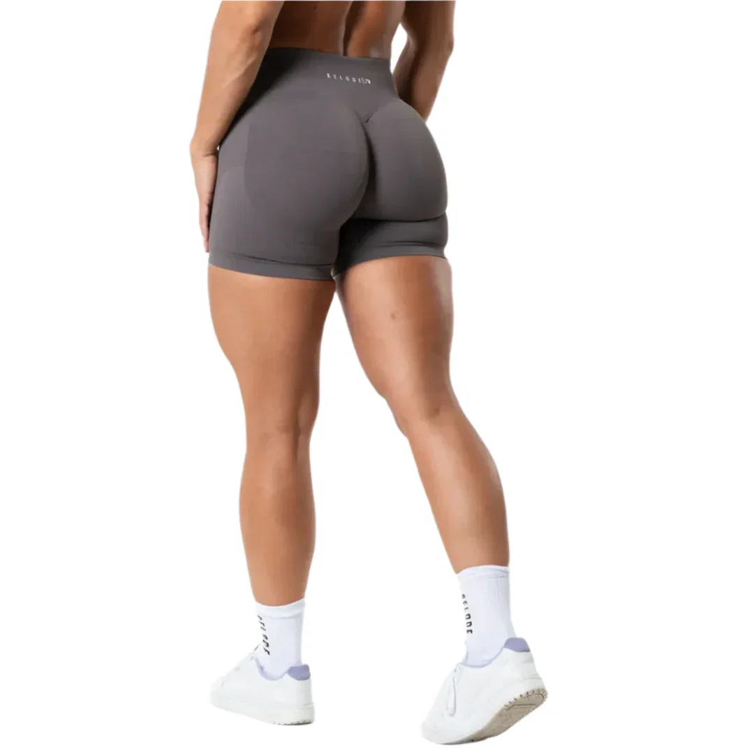 Image of Relode Aura Seamless Scrunch Shorts Earth Gray