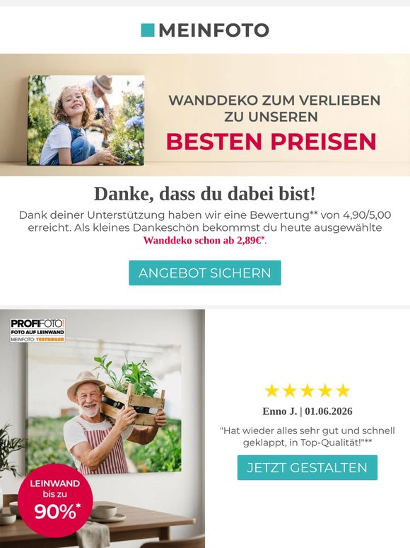 Danke für dein Vertrauen!
