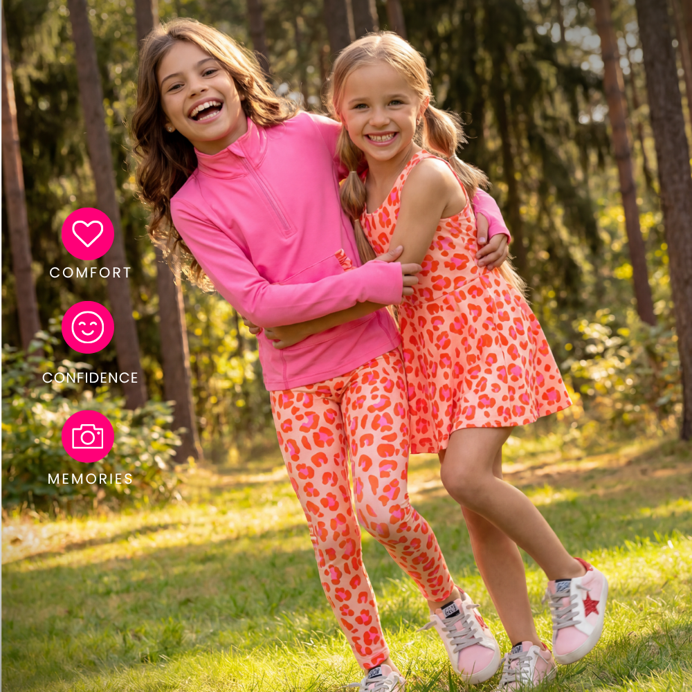 Sun-soaked mornings, cabin giggles, and races to the lake. Meet the colorful, comfy collection she'll wear while making the summer she'll never forget