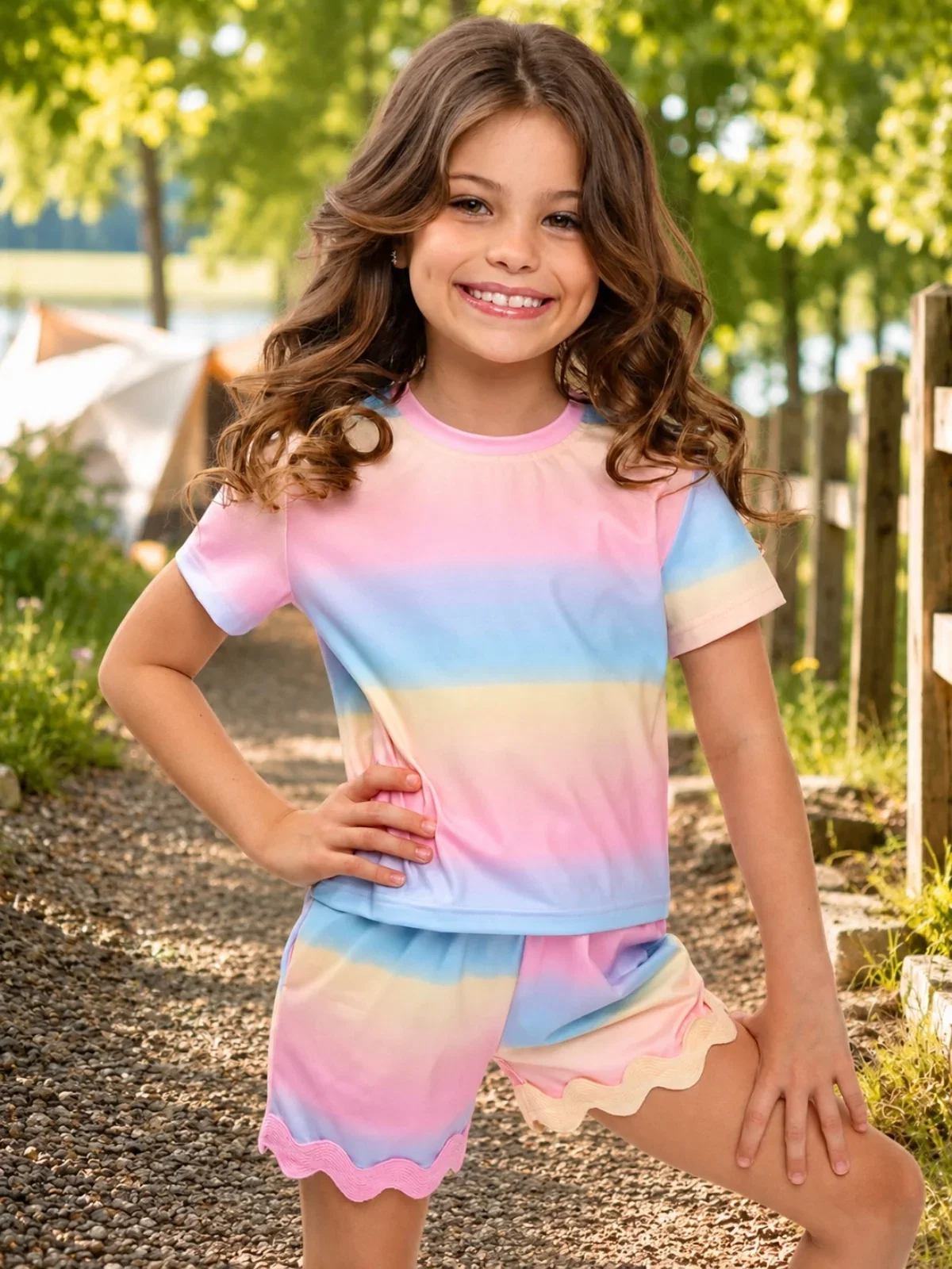 Image of Pastel Dreams Active Top and Short Set