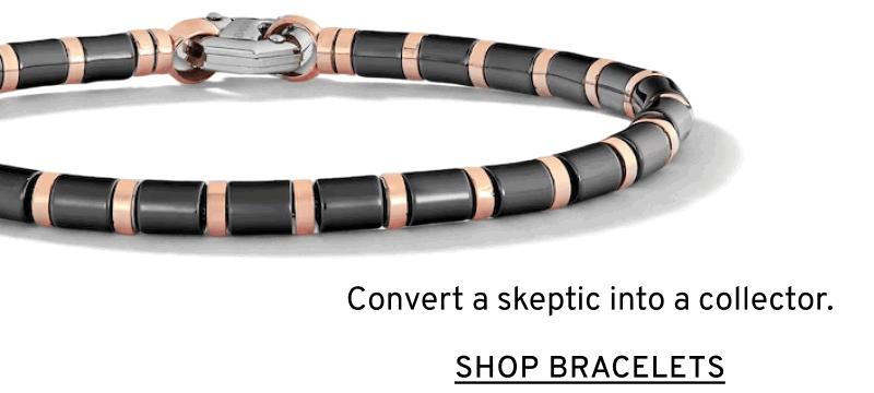 Black and rose gold bracelet. Convert a skeptic to a collector. Click to Shop Bracelets