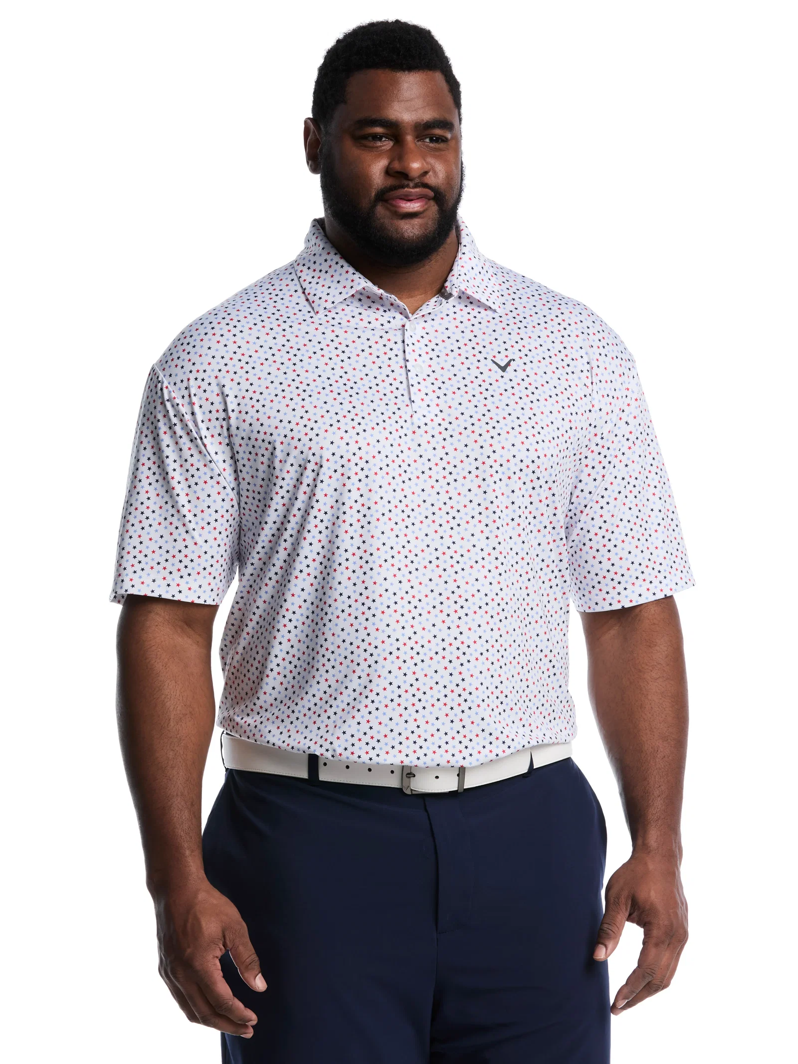 Image of Big & Tall All Over Stars Confetti Print Polo