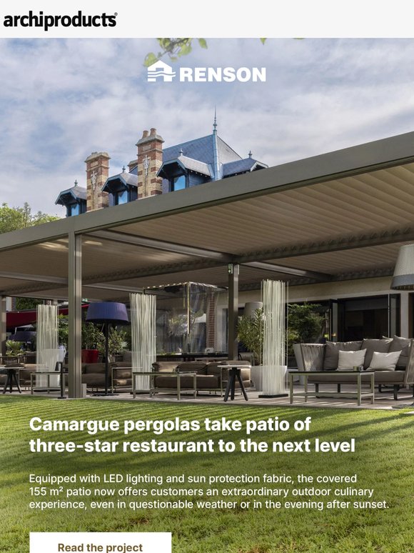 Renson Camargue pergolas for a patio restaurant: discover the project