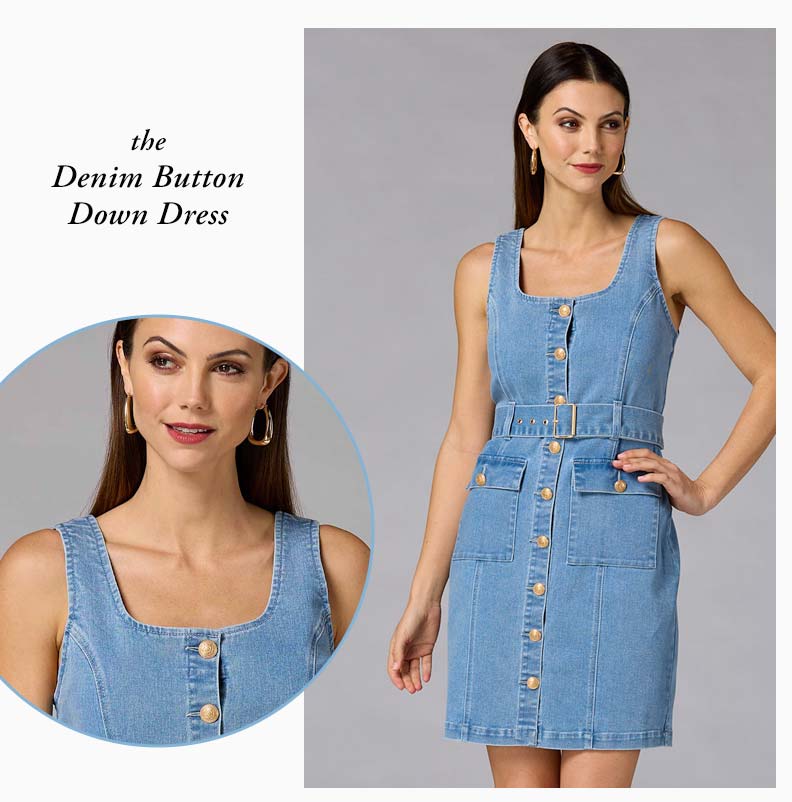 Shop the Denim Button Down Dress