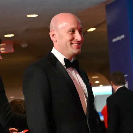 White House adviser Stephen Miller attends the White House Correspondents' Association dinner in Washington, DC, on April 25, 2026.