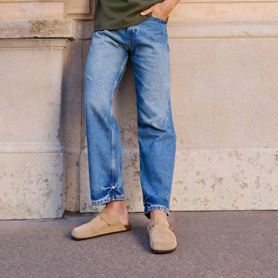 Sabots Homme en cuir beige