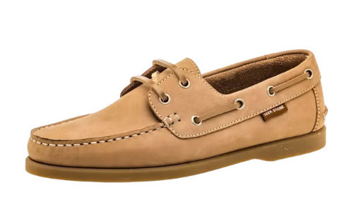 Chaussures bateau Homme en cuir beige