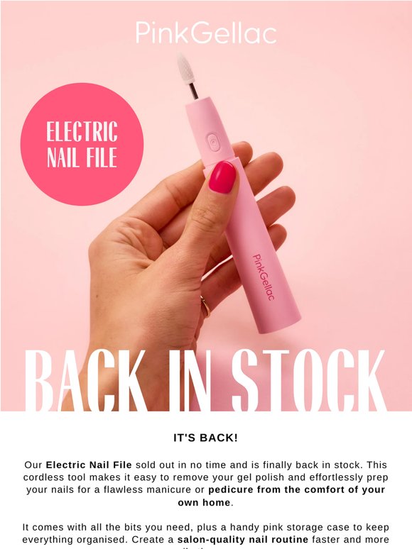 The Electric Nail File Is Back in Stock!