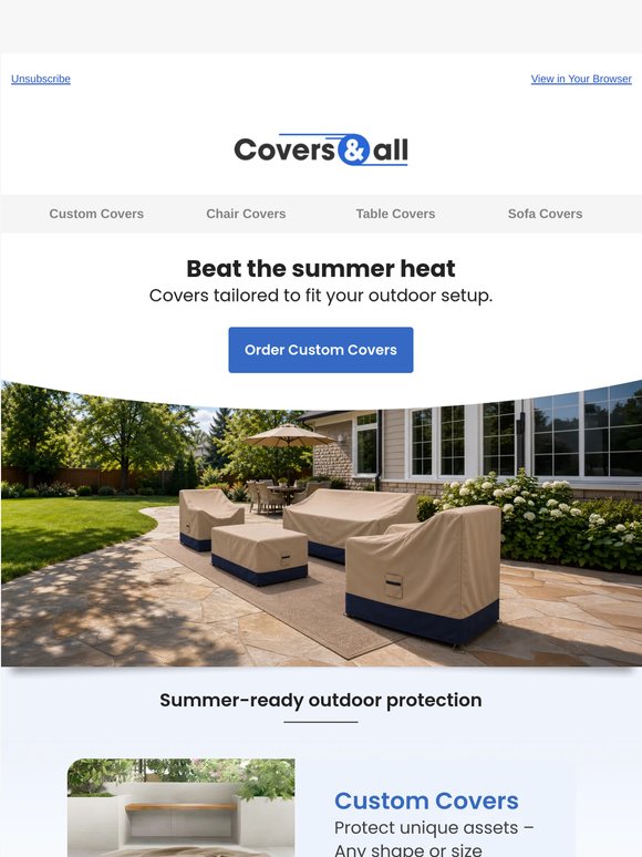 Cover & Relax — up to 25% off outdoor protection