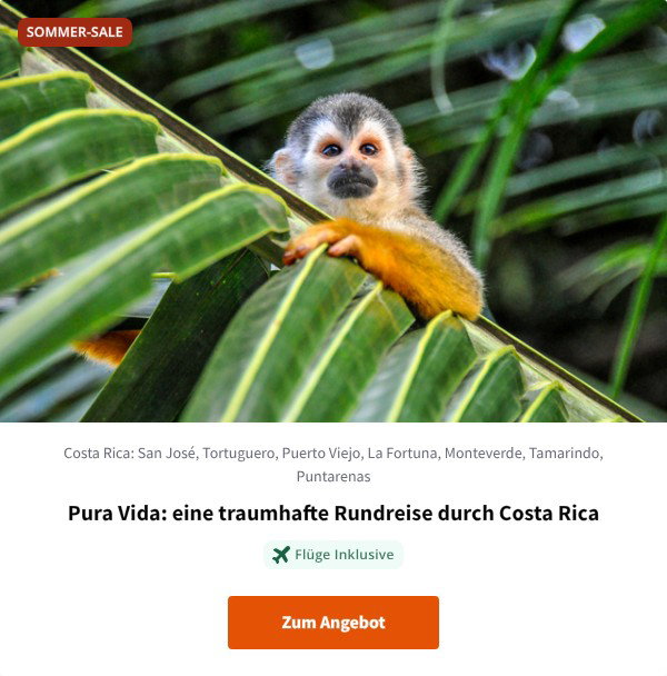 Pura Vida: eine traumhafte Rundreise durch Costa Rica