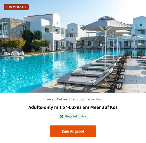 Adults-only mit 5*-Luxus am Meer auf Kos
