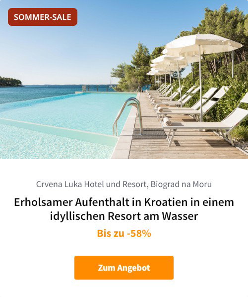 Erholsamer Aufenthalt in Kroatien in einem idyllischen Resort am Wasser