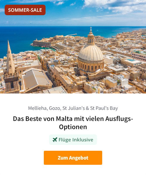 Das Beste von Malta mit vielen Ausflugs-Optionen