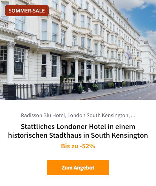 Stattliches Londoner Hotel in einem historischen Stadthaus in South Kensington