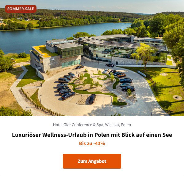 Luxuriöser Wellness-Urlaub in Polen mit Blick auf einen See