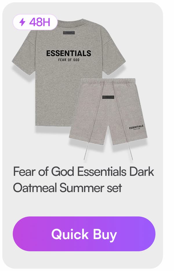 Fear of God Essentials Dark Oatmeal Summer set