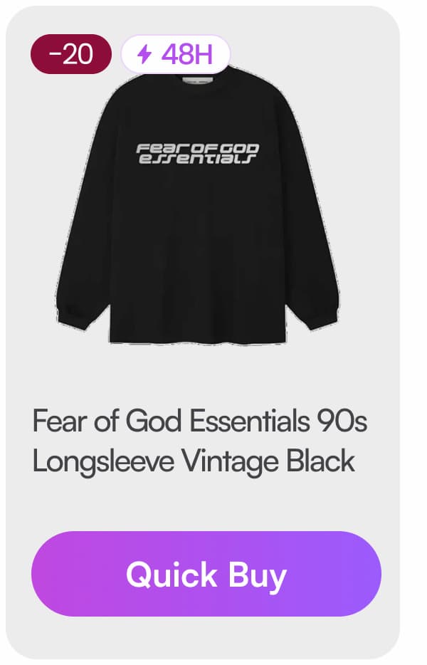 Fear of God Essentials 90s Longsleeve Vintage Black