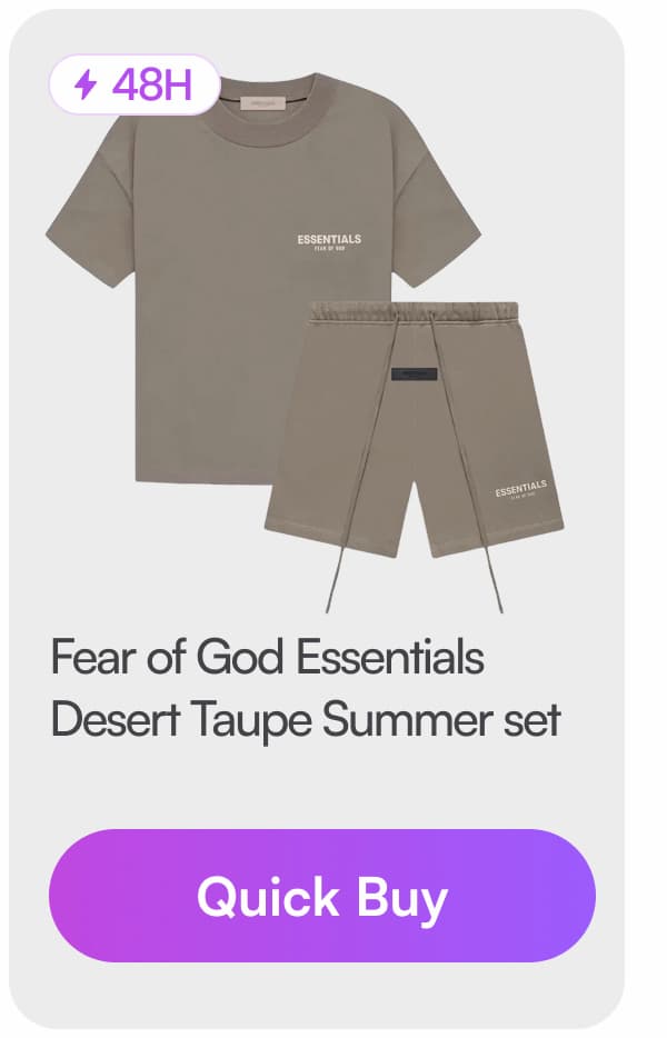 Fear of God Essentials Desert Taupe Summer set
