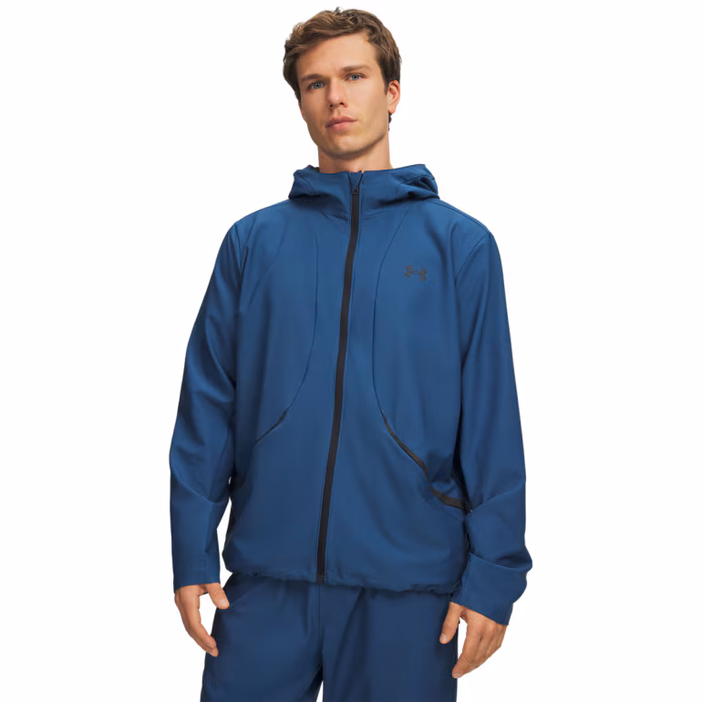 Męska kurtka z kapturem Under Armour UA Unstoppable Woven Jacket - niebieska