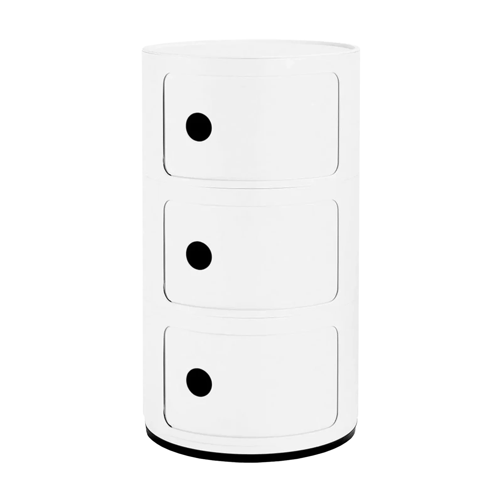 Image of Table de chevet design 3 modules blanc mat Componibili Recycled - Kartell