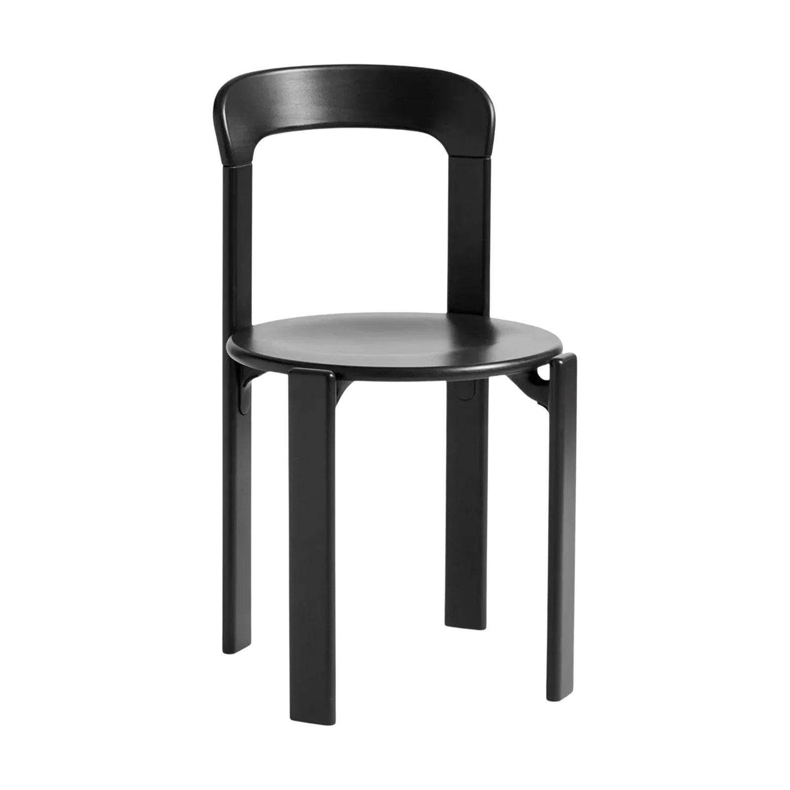 Image of Chaise en bois de hêtre noire Rey - HAY