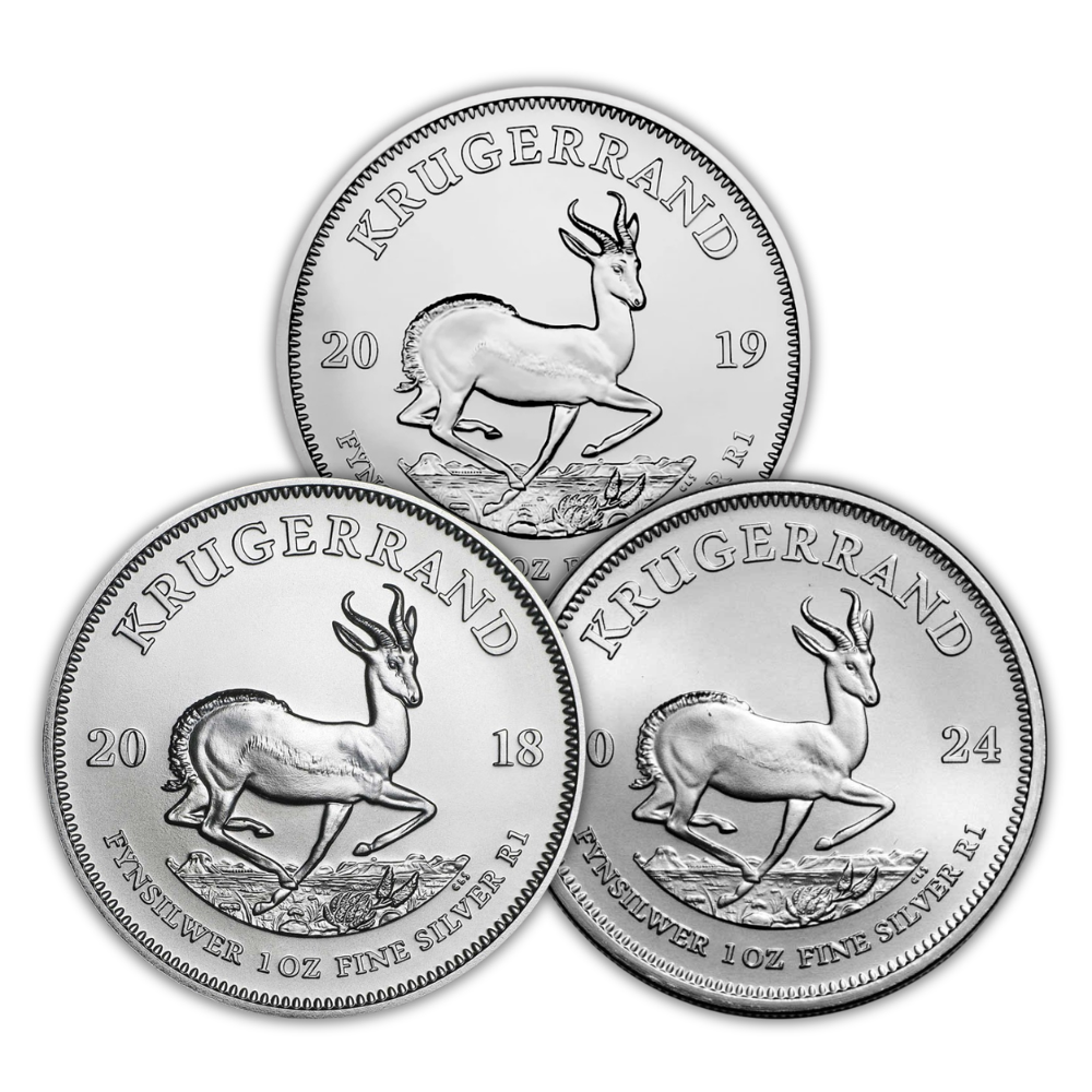 1 oz South African Silver Krugerrand Coin (Random Year)